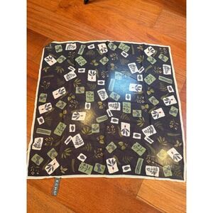 Echo Plant Silk Scarf Seeds Botanical Garden Sheer | Multicolor |‎ 20" Square